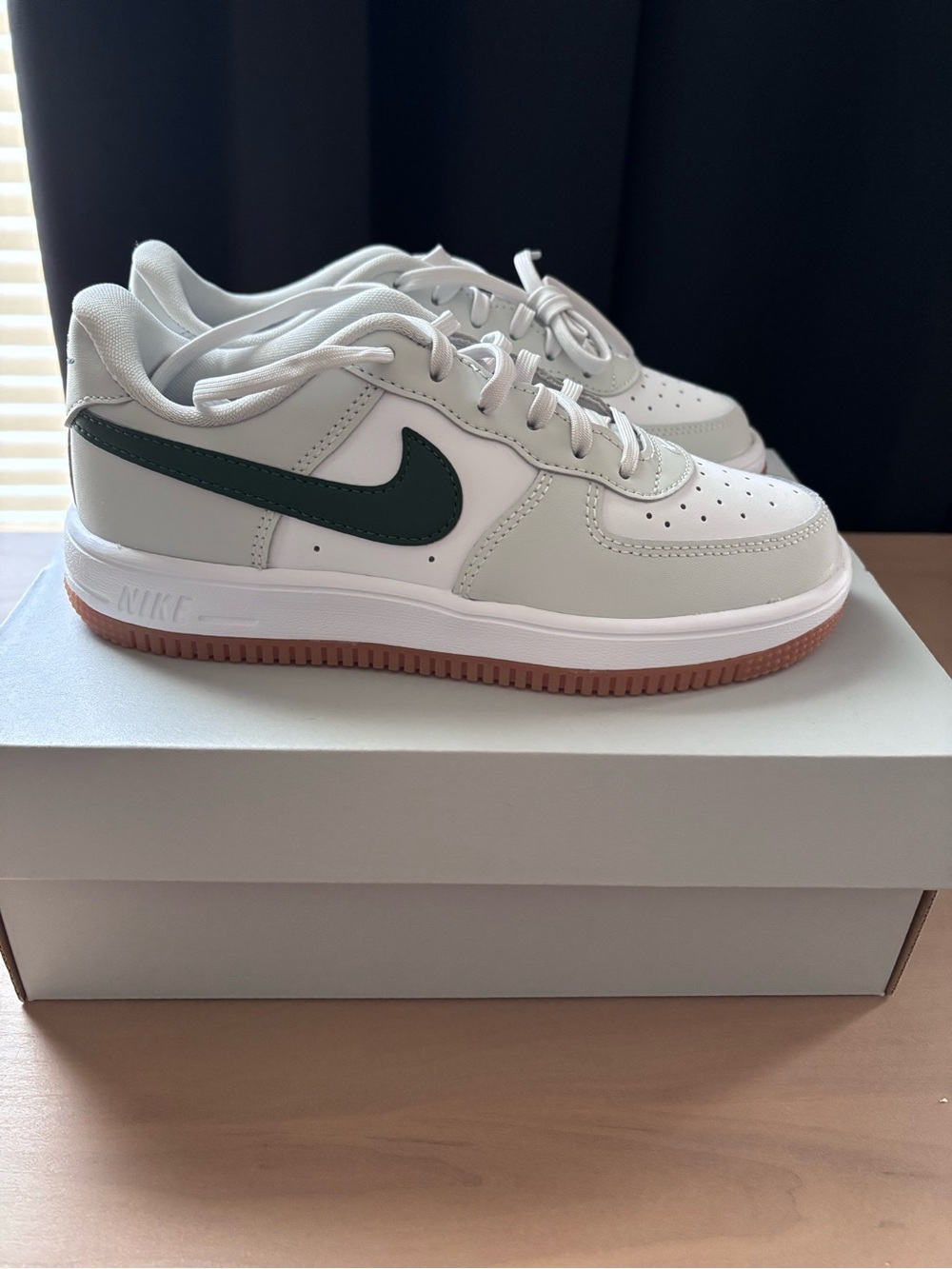Nike Air Force 1 White Green And Gray